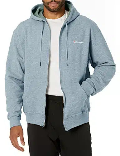 Champion Men's Zip Up Hoodie, Powerblend, Zip Up Hoodie Sweatshirt for Men (Reg. or Big & Tall)