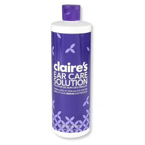 Claireâs Fl Oz Aftercare Ear Piercing Cleaner Solution â Designed to Avoid Infections on Pierced Ears, Nose Piercings, and Belly Button Piercings â Ideal Hole Cleaner for Piercings