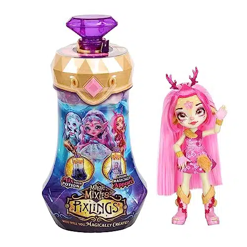 Magic Mixies Pixlings. Deerlee The Deer Pixling. Create and Mix A Magic Potion That Magically Reveals A Beautiful Pixling Doll Inside A Potion Bottle!