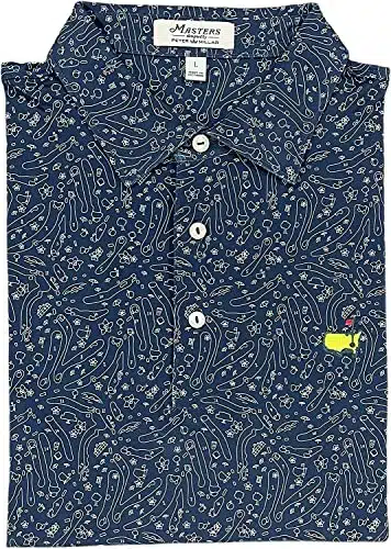 PETER MILLAR en's Masters Course Design Performance Tech Golf Polo Shirt   Navy (as, Alpha, x_l, Regular, Regular)