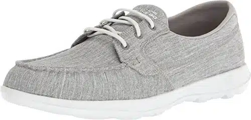 Skechers womens Go Walk Lite   Boat Shoe, Grey,