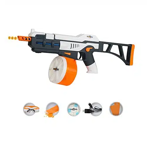 SplatRball SRBFull Auto Rechargeable Battery Powered Water Bead Gel Ball Blaster Kit. Splatter Ball Gun.Electric Water Blaster able to Shoot Rounds per Second!