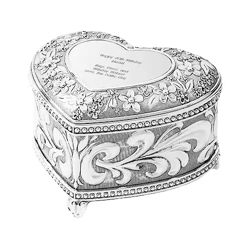 THINGS REMEMBERED ENGRAVED Flourish Musical Heart Keepsake Box for Mom (Free Customization)