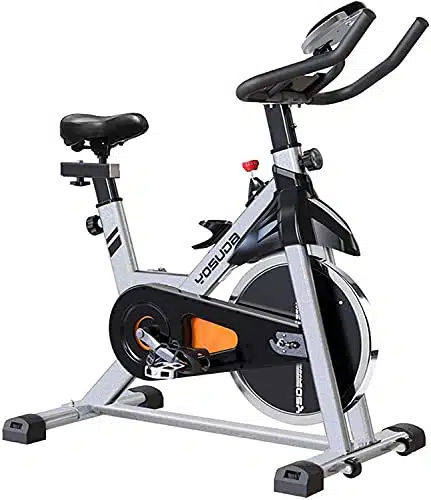 YOSUDA Indoor Cycling Bike Stationary   Cycle Bike with Ipad Mount & Comfortable Seat Cushion