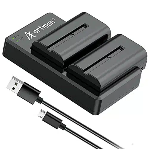 Artman NP FBattery and Dual USB Charger for Sony NP F, F, F, F, F, F, F, F, CCD SC, TR, TR, TR, TR(Pack mAh)