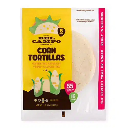 Del Campo Soft Corn Tortillas â Inch Round Lb. Bag. % Delicious, Gluten Free and All Corn Authentic Mexican Food. Many Serving Options Wraps, Tacos, Quesadillas or Burritos, Kosher. (ct.)