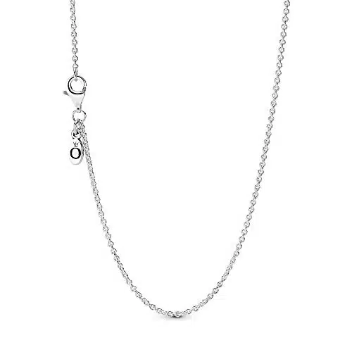 Pandora Classic Cable Chain Necklace   Thin Necklace Chain with Lobster Clasp   Great Gift for Women   Sterling Silver Adjustable Chain Necklace