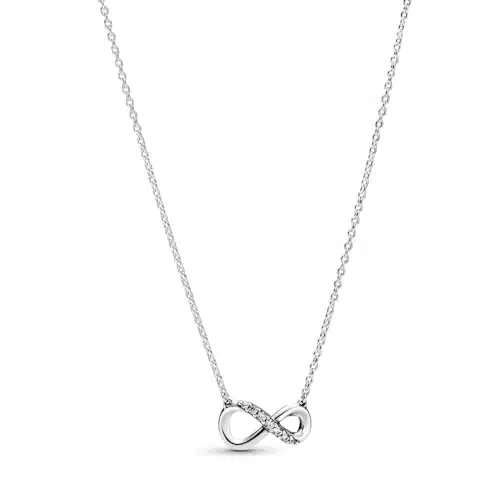 Pandora Sparkling Infinity Collier Necklace   Great Gift for Her   Stunning Women's Jewelry   Sterling Silver & Cubic Zirconia