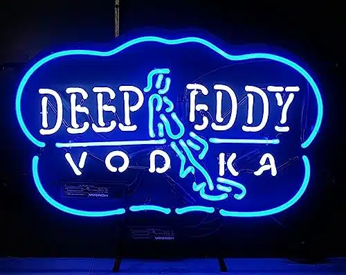 Real Glass Neon Light Sign Deep Eddy Vodka Tube Handmade Glass For Man Cave Wall Decor