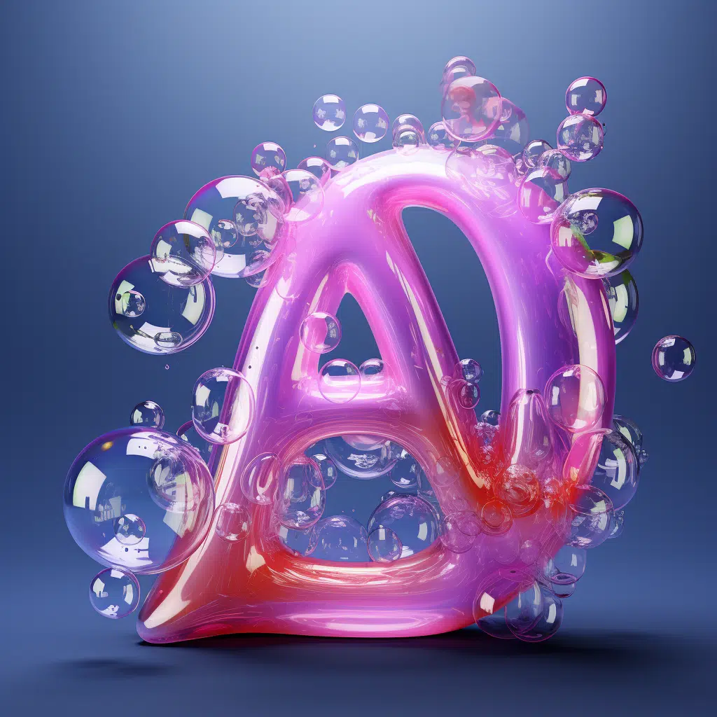 bubble letter a