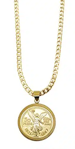 kt Centenario Pendant & Necklace Gold Plated   Dije De Centenario Y Cadena