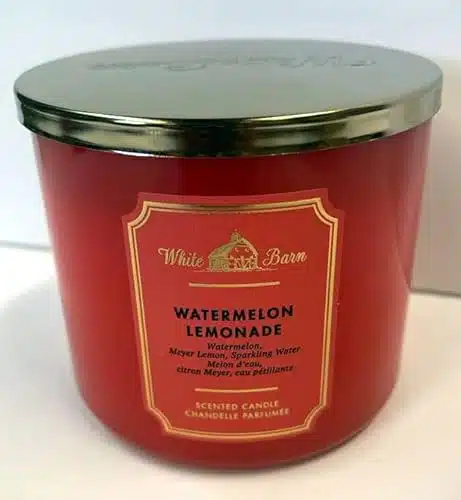 Bath and Body Works, White Barn ick Candle wEssential Oils   oz   Core Scents! (Watermelon Lemonade) Label Artwork Varies