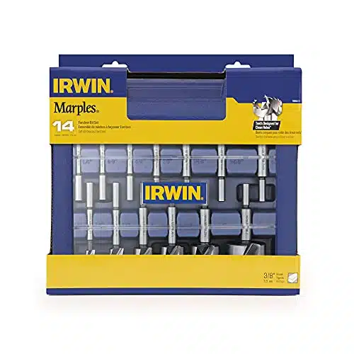 IRWIN Marples Forstner Bit Set, Wood Drill Bits, Made of Carbon Steel, Ideal for Fine Woodworking, Cabinet making and more, Pieces ()