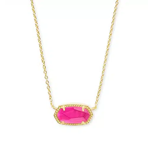 Kendra Scott Elisa Pendant Necklace for Women, Fashion Jewelry, k Gold Plated, Azalea Illusion