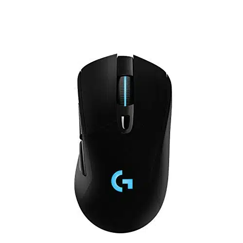 Logitech GLightspeed Wireless Gaming Mouse WHero K Sensor, PowerPlay Compatible, Lightsync RGB, Lightweight G+G Optional, , DPI, Rubber Side Grips   Black