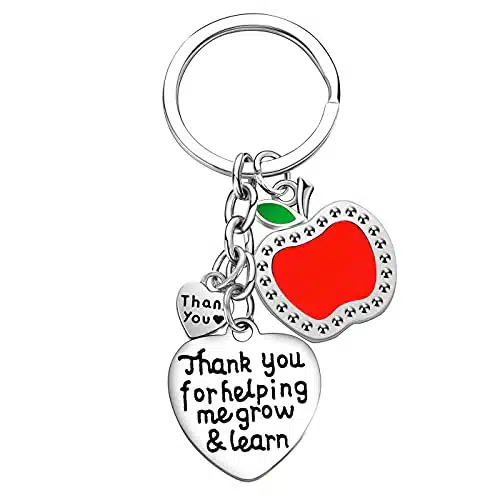 Nimteve Teacher Keychain Thank You Gifts Thank You For Helping Me Grow And Learn Teacher Appreciation Jewelry