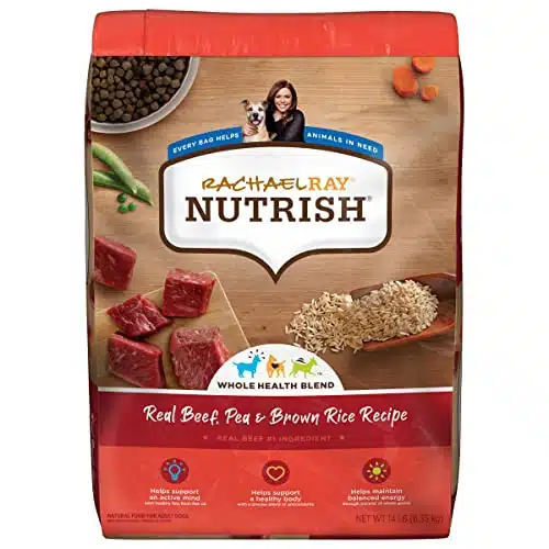 Rachael Ray Nutrish Premium Natural Dry Dog Food, Real Beef, Pea & Brown Rice Recipe, Pounds (Packaging May Vary)