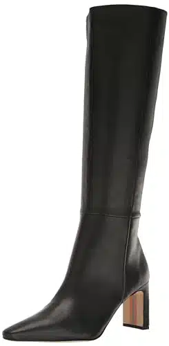 Sam Edelman Women's Sylvia Knee High Boot, Black Leather,