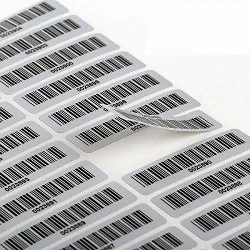 Asset Tags Pre Printed with Barcode Laebles Kercan (Thickness , Tags)