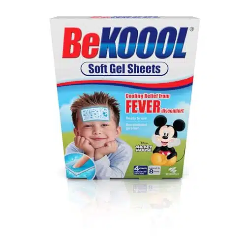 BEKOOOL Immediate Cooling Fever Reducing Soft Gel Sheets for Kids   Count, White ()