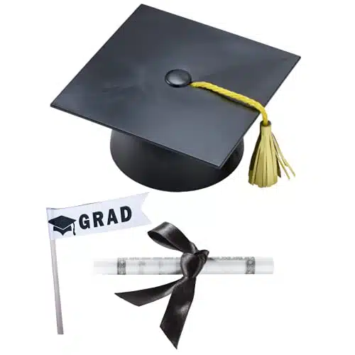 Classic Black Graduation Cake Kit Cupcake & Party Supplies Decoration Toppers