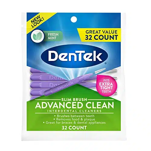 DenTek Slim Brush Advanced Clean Interdental Cleaners, Extra Tight, Count