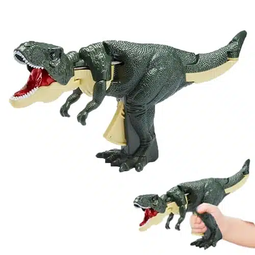 Dinosaurio Zazaza Dino Zaza  Funny Dinosaur Toys, Trigger The T Rex, Dinosaur Chomper Toys, Dino Grabber Toy, Dinosaur Snapper Novelty Gag Toy Prank Toy (Green)