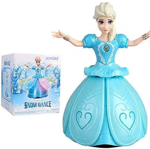 JOYSAE Battery Operated Princess Doll for Girls Snow Dance, Flashing & Singing Toy (Ages +)