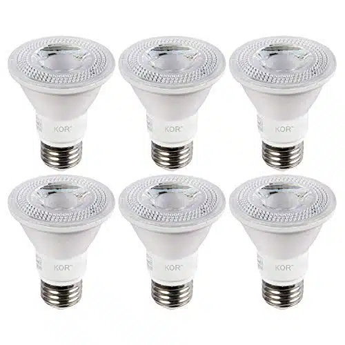 KOR (Pack of ) LED PARLight Bulbs,  (Replaces  PAR), K Soft White, EBase, Dimmable, Waterproof IndoorOutdoor Use, UL & Energy Star