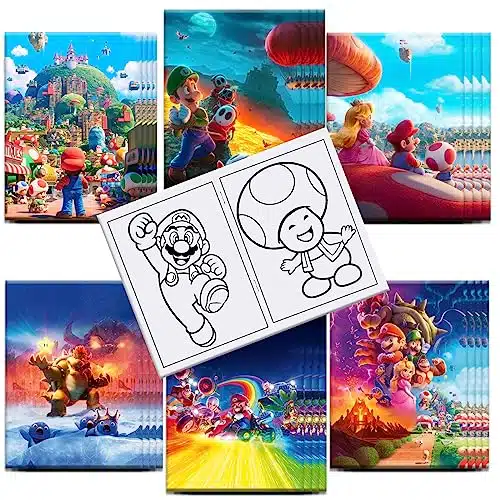 Pcs Mario Coloring Books Mario DIY Art Drawing Book Mario Birthday Party Favors Gifts Mario Patterns Color Booklets for Mario Party Supplies