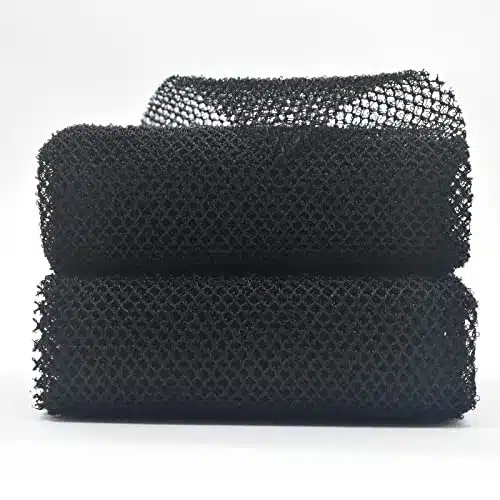 Piece Exfoliating African Body Scrubbers   Wash Net Sponges for Shower and Bath (Black)