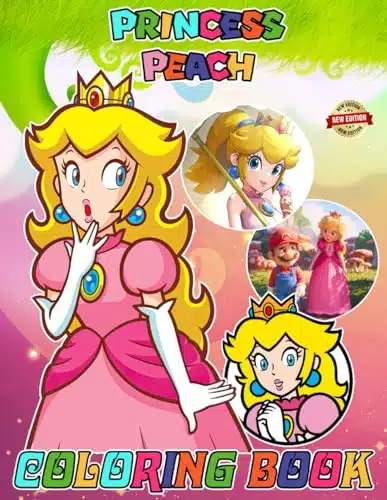 Princess Pe.ach Coloring Book for Fan Men Teen Women Kid Easy, LARGE, GIANT Simple Pictures To Color For Kids Ages & Toddlers Teens & Jumbo, Preschool