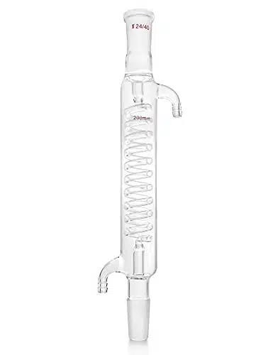 QWORK Jacket mm Glass Condenser with Joint for Laboratory