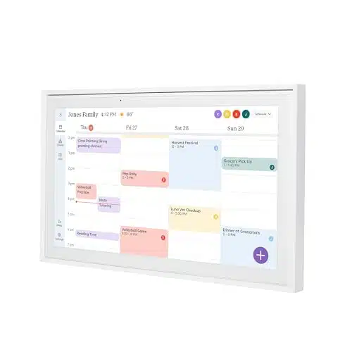 Skylight Calendar inch Digital Calendar & Chore Chart, Smart Touchscreen Interactive Display for Family Schedules   Wall Mount Included