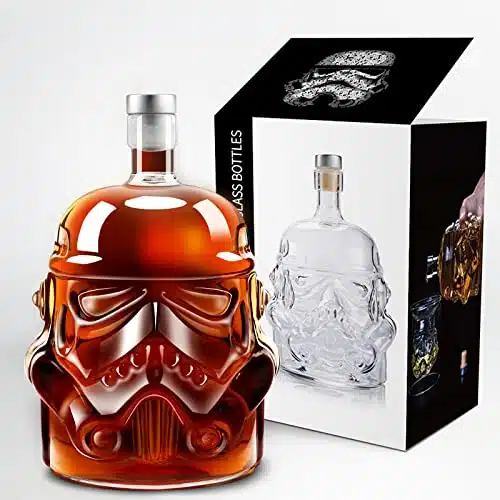 Whiskey Decanter Transparent Creative Flask Carafe, Whiskey Carafe for Wine, Vodka, Liquor, Scotch, ml Bourbon for Men