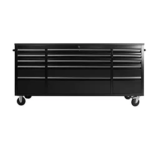 CT inch Rolling Tool Chest with Drawers, Mobile Workbench, Assembled Large Tool Box Storage Cabinet with Wheels for Garage Workshop in Matte Black