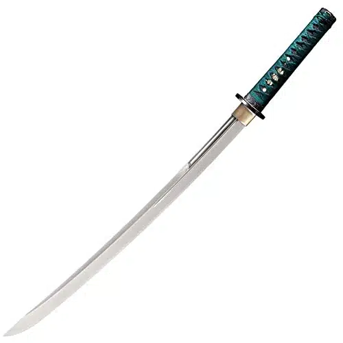 Cold Steel DW Dragonfly Wakazashi Sword, Silver and Green