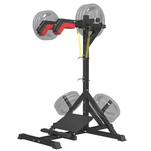 FAGUS H Hack Squat Machine, Leverage Squat Calf Raise Machine, Leg Exercise Pendulum Squats Machine with Weight Storage Pins and Band Hooks, Lower Body Special Home Gym Weight