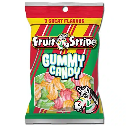 Fruit Stripe Zebra Gummy Candy, oz