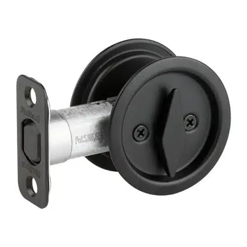 Kwikset Privacy Pocket Door Locks, Matte Black