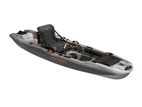 Pelican Catch Mode Fishing Kayak   Premium Angler Kayak with Lawnchair seat, Granite   Ft.