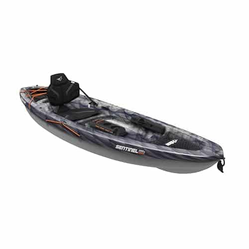 Pelican Sentinel X Angler   Sit on Top Fishing Kayak   Removable Storage Compartment   ft   Vapor BlackGrey