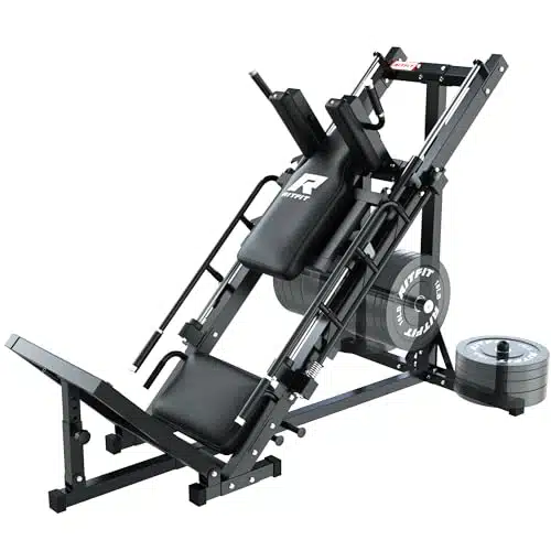 RitFit Leg Press Hack Squat Machine, Professional Adjustable Leg Press Machine for Home Gym with Linear Bearing, Specialty Hack Squat Machine for Full Lower Body Workout with 