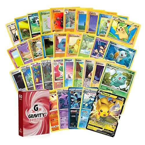 Ultra Rare Bundle  Cards  for Pokemon Card Collectors  x Holo Cards & x Ultra Rare Guaranteed, Legendary, EX, GX, V, VMAX, or VSTAR  Bundled wGRAVITY BOOSTERS Deck Box