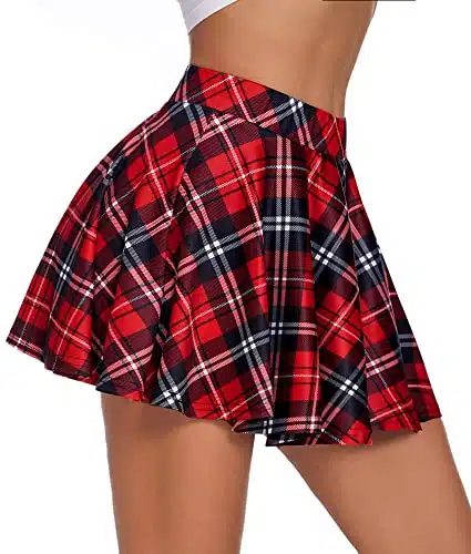 Avidlove Sexy Schoolgirl Costume Pleated Mini Skirt Plaid Short Skirts Lingerie Skirts