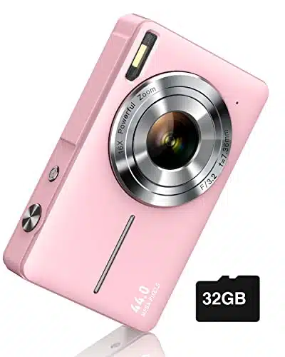 Digital Camera, FHD P Camera, Digital Point and Shoot Camera with X Zoom Anti Shake, Compact Small Camera for Boys Girls Kids