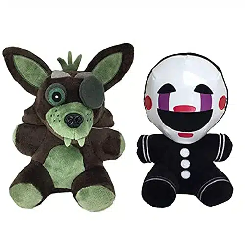 Ktveih Phantom Foxy and Puppet Plush Toy Set Stuffed Animal Doll Fan Made plushies for Boy Girl Plush Gift pcs