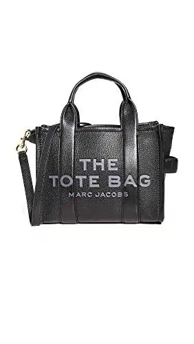 Marc Jacobs Women's The Leather Small Tote Bag, Black, One Size