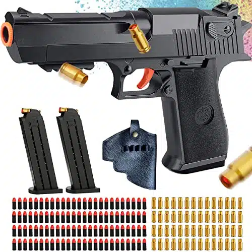 Soft Bullet Toy Gun Shell Ejecting, Blasters Pistol with Foam Bullets, Shells and agazines, Model Toys for Educational & Shooting Game, Gift for Kids Boys Girls