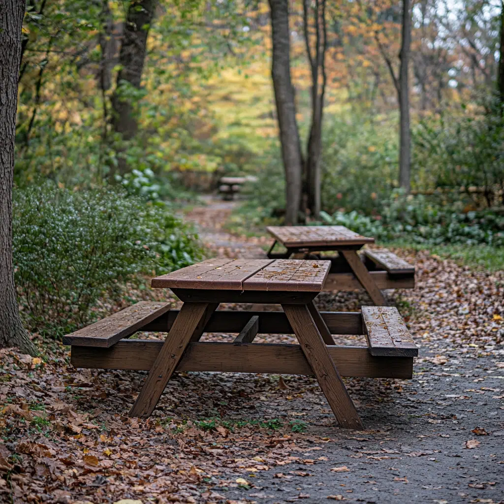 picnic tables